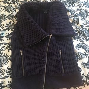 Theory Knit Moto Vest Purple Medium (M)